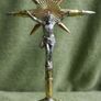 Vintage Trench Art Crucifix Bullet Cross Religious Folk Jesus God Image 3