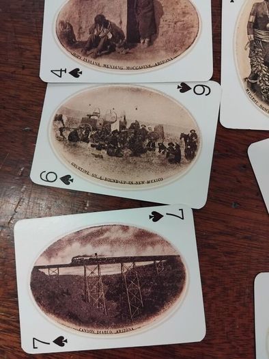 Native American Playing cards and tin