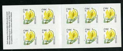 2008 Ireland Wild Flowers N value Definitive Stamp Booklet Mint Never Hinged (MNH). Hibernian HB156