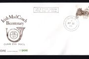 1989 Ireland 200th Anniversary of the Mail Coach Service Commemorative Stamp An Post First Day Cover (FDC) with Durlas (Thurles) cancel