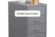 5-Drawer Mobile File Cabinet Office Filing Cabinets Under Desk Rolling Filing Organizer Metal Storage Cabinet with Casters for Home and Office Grey