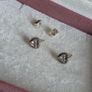 Pandora elevated heart stud earrings very good condition Image 2