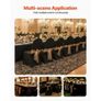 Stretch Spandex Folding Chair Covers, Universal Fitted Arched Front Cover, Removable Washable Protective Slipcovers, for Wedding, Holiday, Banquet, Party, Celebration, Dining (50PCS Black Image 4