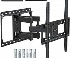 TV Wall Bracket Mount Tilt & Swivel for 32 40 42 46 50 55 65" Double Arms