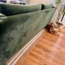 Green velvet sofa Image 2