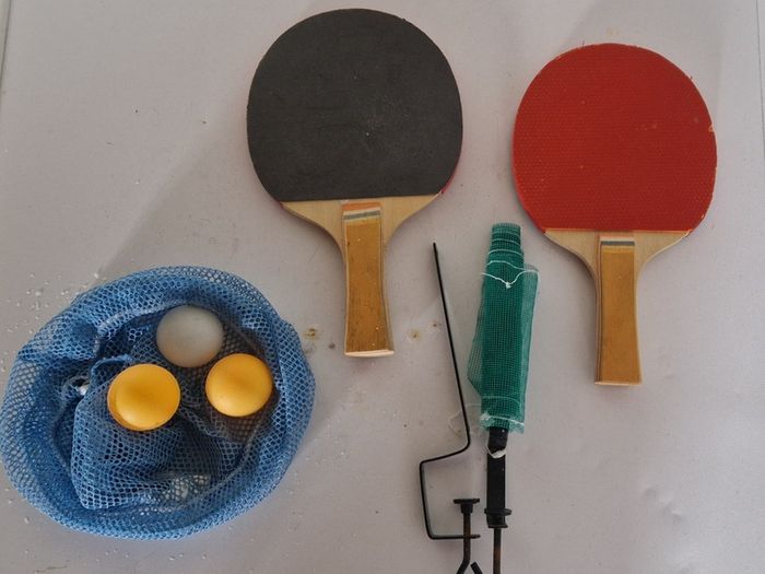 Table tennis Bats, balls and net