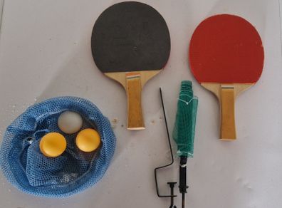 Table tennis Bats, balls and net