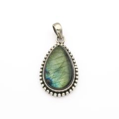 Vintage 925 Sterling Silver Labradorite Pendant