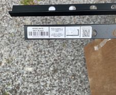 5 lengths of 10mm x 2.5m black aluminium square tile trim