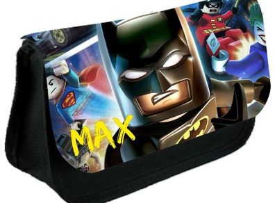 Lego Batman Personalized Pencil Case Make up bag School Birthday Gift Boys Girls with your own name on it! / back to school stationery