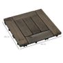 27 Pcs Wooden Interlocking Decking Tiles, 30 x 30 cm Outdoor Flooring Tiles, 2.5 per Pack, for Patio, Balcony, Terrace, Hot Tub, Charcoal Grey Image 2
