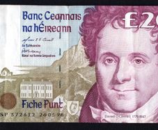 1998 Ireland IR20 Daniel O Connell Banknote Series C. Note issued 26/05/98. Serial number MSP726812