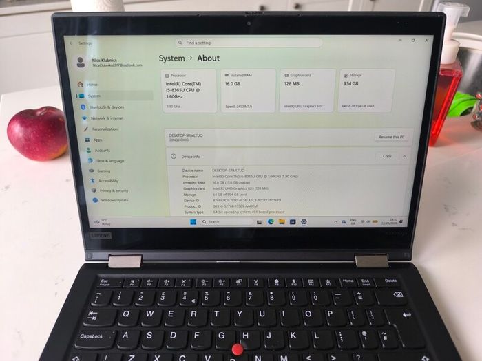 Lenovo X390 Yoga 16GB 1TB storage