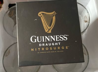 Guinness Draught Nitrosurge Device and 4 Guinness glasses brand new
