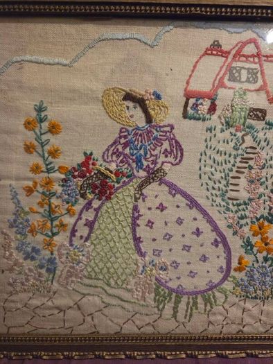 1950's Needlework - Framed & Signed