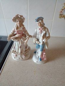 Figurine.  A couple. 11 inches high
