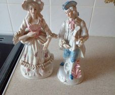 Figurine.  A couple. 11 inches high