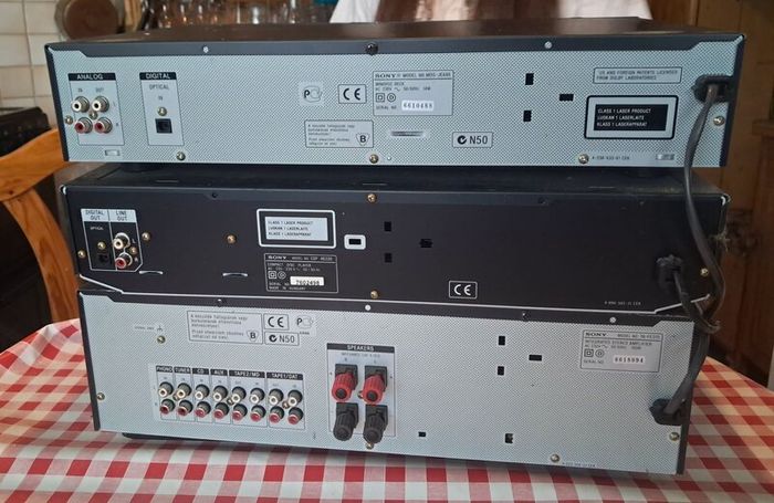 Sony Minidisc deck, CD player and Amp