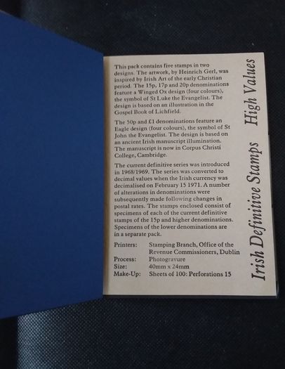 Ireland Mint Stamps : Irish Definitive Folders 1971