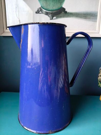 Vintage Enamel Jug/Vase