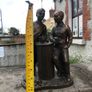 Vintage Bronze Sculpture "Having A Pint" Irish Made Image 4