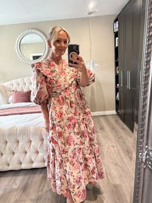 asos edition floral wrap dress