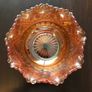 Vintage Depression Orange Fluted bowl and Jug Image 4