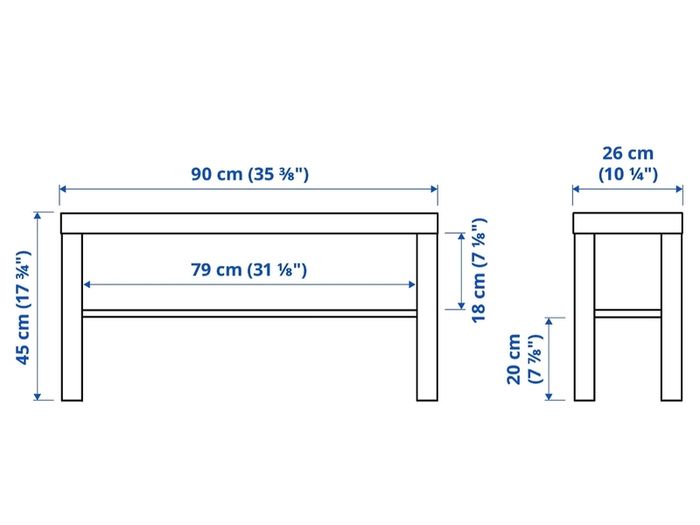 IKEA Lack brown-black TV bench