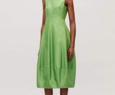COS  Dress With Cocoon Skirt - vibrant green - UK size 8