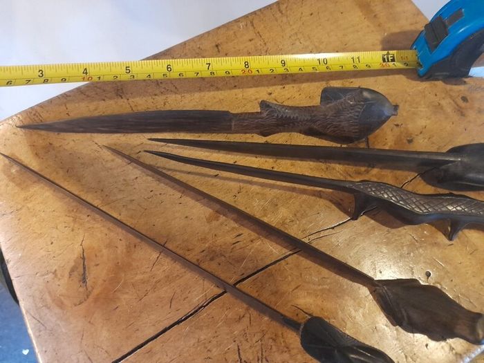 5 Hand Carved Letter Openers