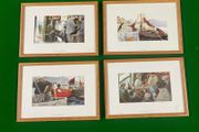 vintage set of 4 prints