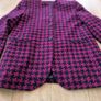 Debbie vintage wool pink black hundstooth jacket blazer size M 12 ,  Ireland Image 2