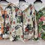Jungle hoodie bomber flowers leaves Image 5