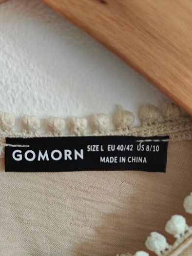 Beige blouse casual long sleeve, blouse,  summer , light material