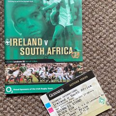 2006 Ireland v South Africa - November International Programme & Ticket