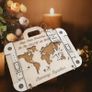 Wooden Wedding Card in the shape of a travel suitcase, Inner envelope for monetary wedding gifts Image 4