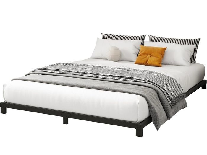 12cm Low King Size Bed frame, Metal Bed 150x200 cm