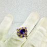 African Amethyst, Citrine & Rhodolite Garnet Ring Image 9