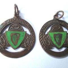 2 Vintage Irish School Sports Bronze Medals