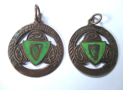 2 Vintage Irish School Sports Bronze Medals