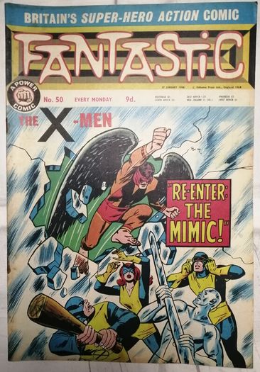 Fantastic #50 Appearance Of Scarlet Witch & Mimic Joins X-Men (KEY RARE UK ISSUE)