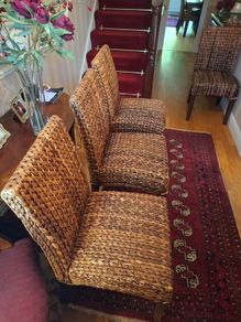 6 Fabulous dining chairs from Pottery Barn and shipped from USA. Bought on Adverts for my daughters new home and unfortunately she had just bought her own dining set.