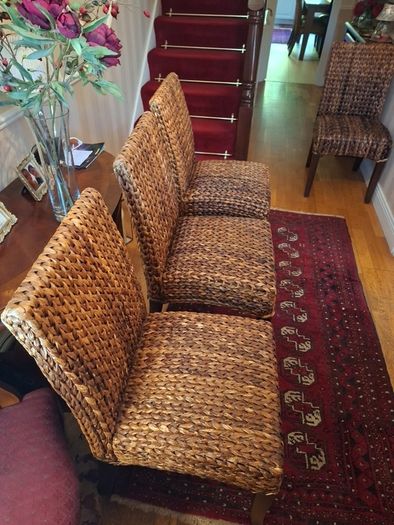 6 Fabulous dining chairs from Pottery Barn and shipped from USA. Bought on Adverts for my daughters new home and unfortunately she had just bought her own dining set.