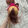 2018 Mattel Barbie Horse from Hugs N Horses Playset Pink Saddle Head Moves Used Please look at the pictures Image 6