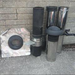 4m Stove Flue System  Twin Wall Insulated Stainless Steel and Fittings