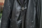 Superdry Mens black genuine leather biker jacket