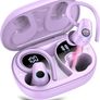 MULTIPLE COLOURS AVAILABLE | 2023 Wireless Earphones Bluetooth 5.3 Headphones Wireless, Ear Buds Wireless Earbuds with Earhooks, IP7 Waterproof 50H Stereo Wireless Headphones Sport, Dual LED Display, Deep Blue Image 3