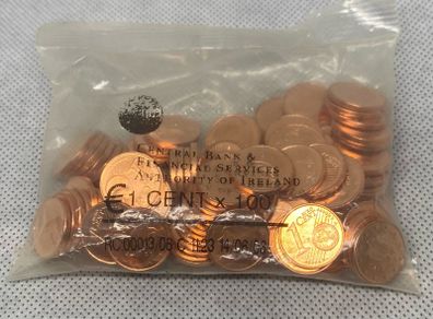 Ireland 1 cent uncirculated sealed bag of coins 2006