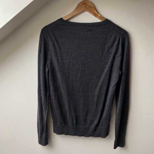 GAP Premium Merino Wool Crewneck Knit Sweater Jumper  Charcoal Grey Size Medium