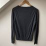 GAP Premium Merino Wool Crewneck Knit Sweater Jumper  Charcoal Grey Size Medium Image 6